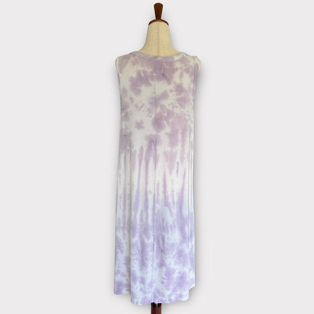 Thread & Supply Purple Rain Tie Dye Sleeveless Tank Dress Women's Large - Picture 4 of 7